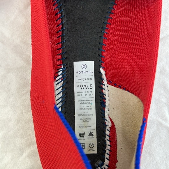 Rothy’s Pointed Toe Chili Red Slip On Shoes - Picture 8 of 8